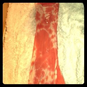 Dye coral dress